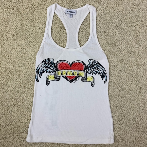Awesome BEBE racerback tank top size Small